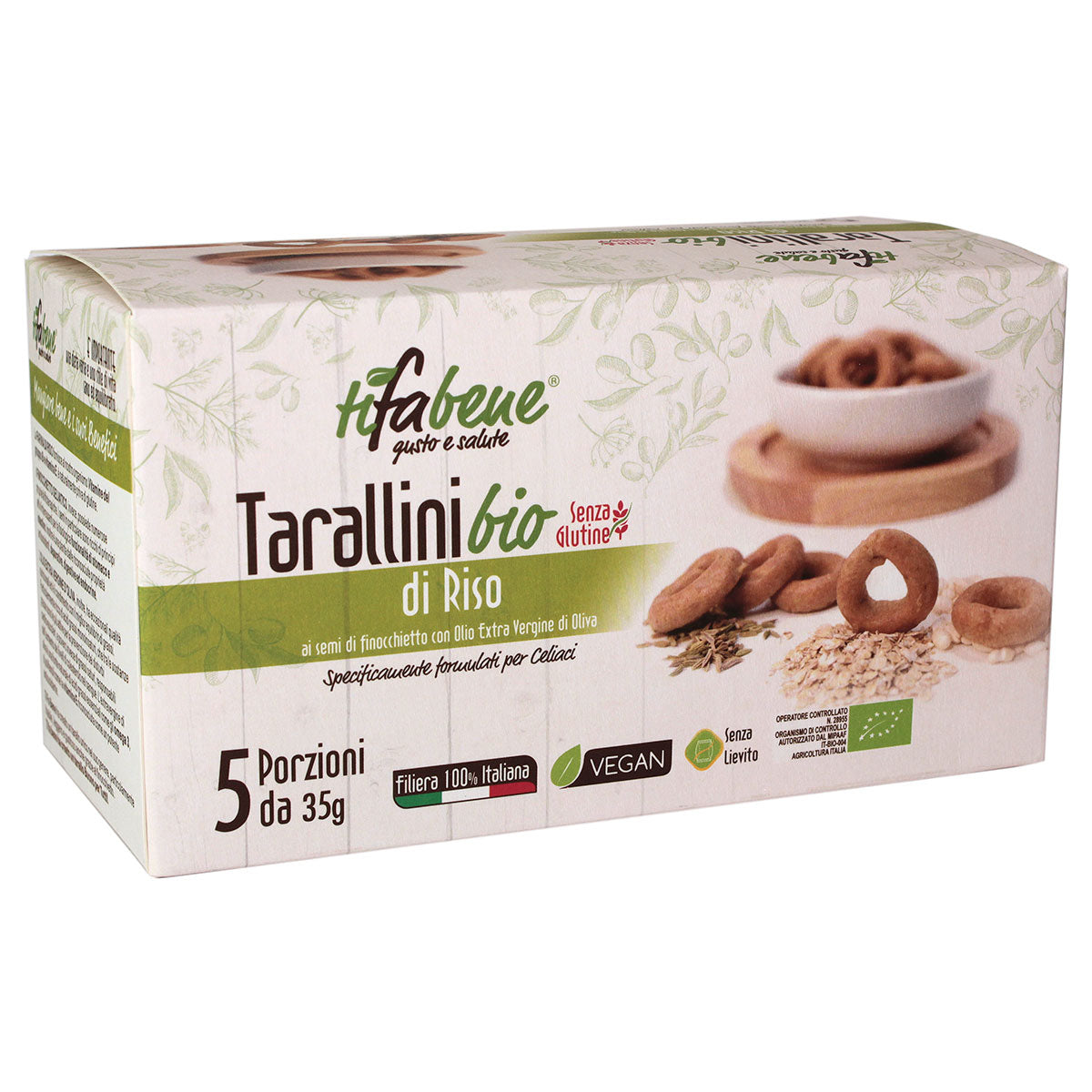Bio Taralli mit Reismehl und wildem Fenchel