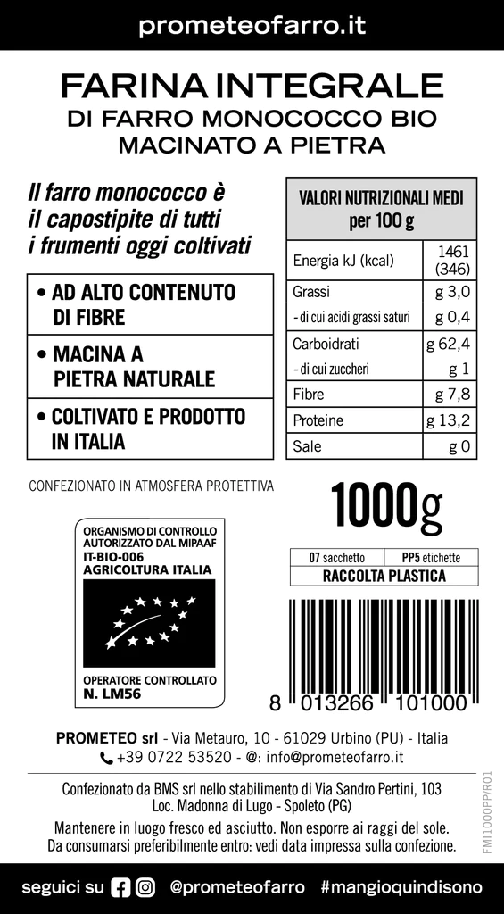 Dinkel-Bio-Einkorn-Vollkornmehl-Steingemahlen-500g-Prometeo-Italien-Nährwerttabelle