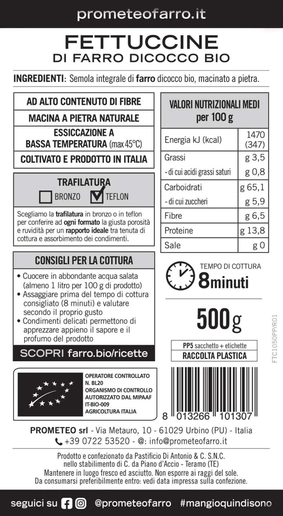 Fettuccine-Vollkorn-Emmer-Bio-Dinkel-Prometeo-500g-Nährwerttabelle