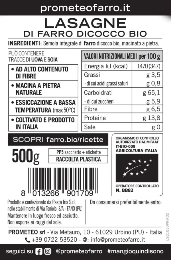 Lasagne-Vollkorn-Emmer-Bio-Dinkel-Prometeo-500g-Nährwerttabelle