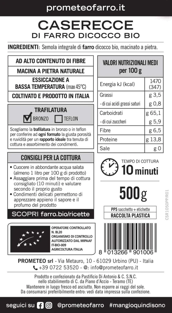 Caserecce-Pasta-Vollkorn-Emmer-Bio-Dinkel-Prometeo-500g-Naehrwerttabelle