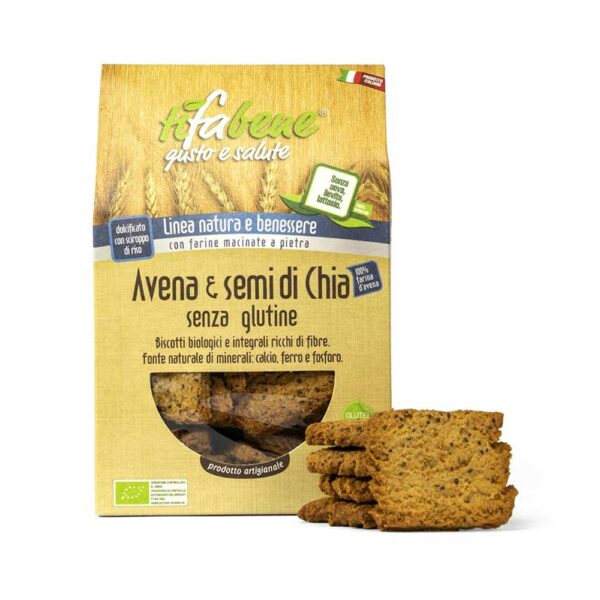 Bio Haferflocken-Kekse und Chia-Samen Glutenfrei 250g